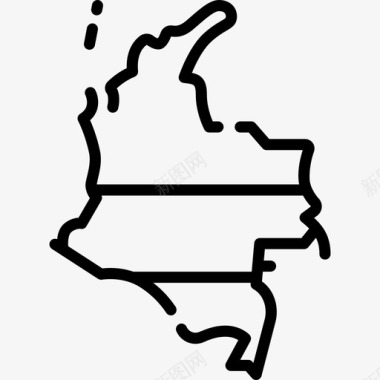 哥伦比亚地图20直线图标