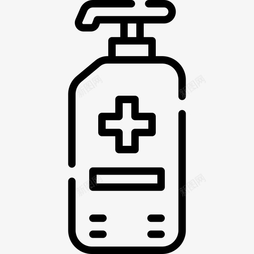 洗手液卫生和消毒9线性svg_新图网 https://ixintu.com 洗手 卫生 消毒 线性