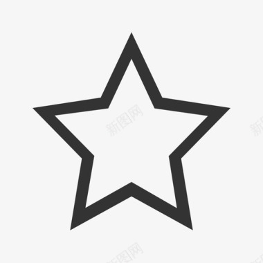 经典案例空五角星收藏图标