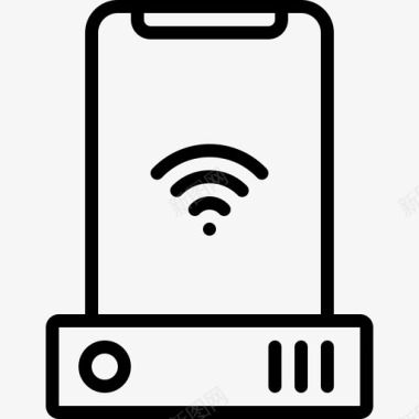 手机路由器wifi热点互联网图标