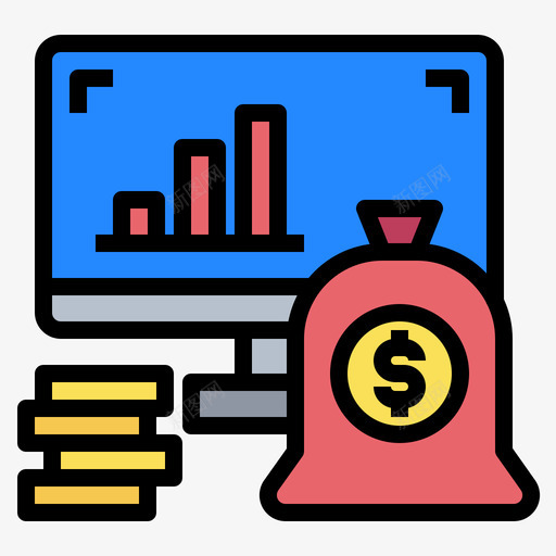 钱袋金融55线性颜色svg_新图网 https://ixintu.com 钱袋 金融 线性 颜色