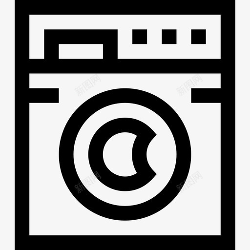 洗衣机家装80直线型svg_新图网 https://ixintu.com 洗衣机 家装 直线 线型