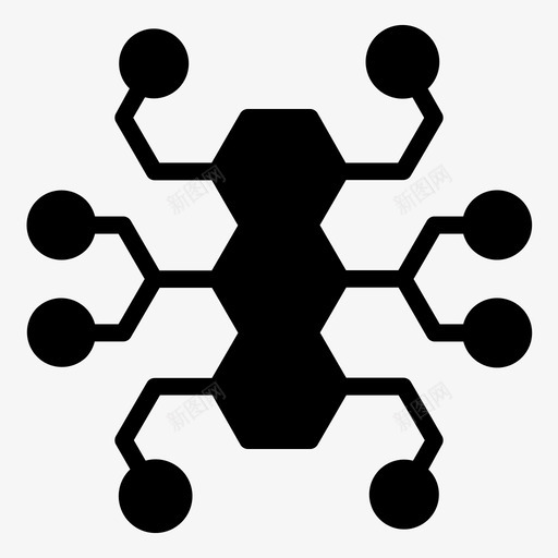 网络与科学化学药物svg_新图网 https://ixintu.com 网络 科学 化学 药物 癫痫 图标 字形