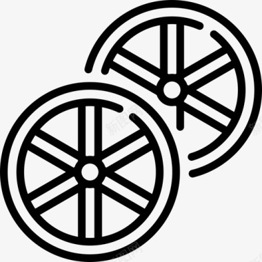 轮胎自行车赛25直线型图标