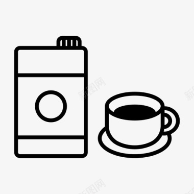 咖啡和牛奶早餐咖啡拿铁图标