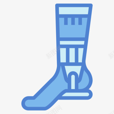 脚踝排球3蓝色图标