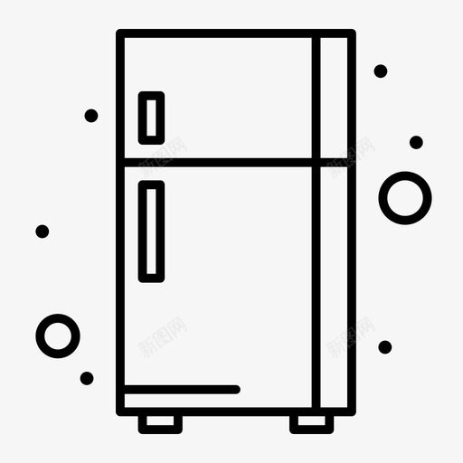 电子电子设备冰箱svg_新图网 https://ixintu.com 电子 电子设备 冰箱 电冰箱 加粗 粗线