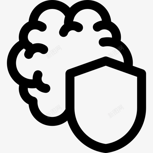 大脑心理健康17线性svg_新图网 https://ixintu.com 大脑 心理健康 线性