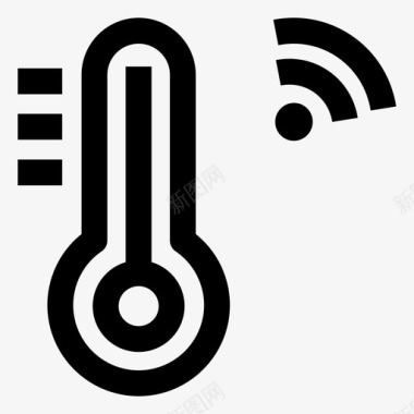 温度计热物联网图标