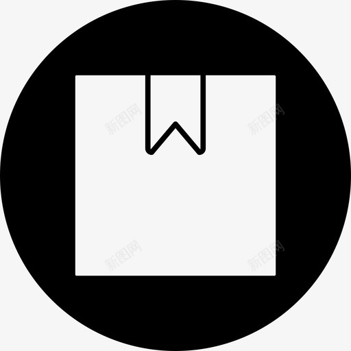 箱子邮件包裹svg_新图网 https://ixintu.com 包裹 箱子 邮件 圆形 填充