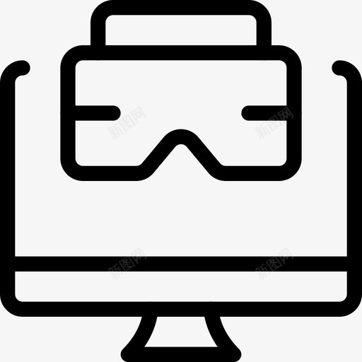 台式计算机虚拟现实125线性svg_新图网 https://ixintu.com 台式 计算机 虚拟现实 线性