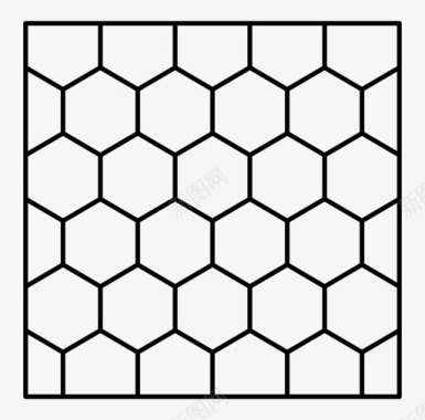 六边形网格轴图纸图标