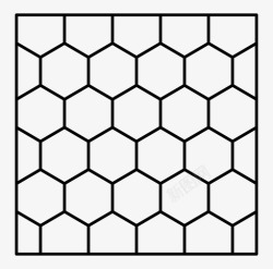 六边形瓷砖六边形网格轴图纸高清图片