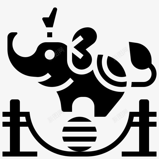 大象马戏团娱乐svg_新图网 https://ixintu.com 马戏团 大象 娱乐 表演 动物园 元素 雕文
