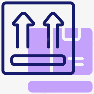 上箭头交付解决方案线颜色图标