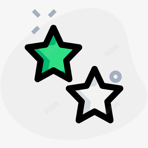 两颗星7票圆形svg_新图网 https://ixintu.com 两颗 圆形