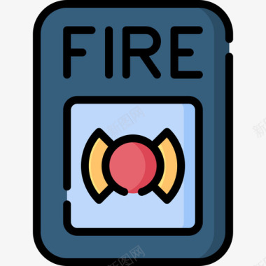 火警消防员31线型颜色图标