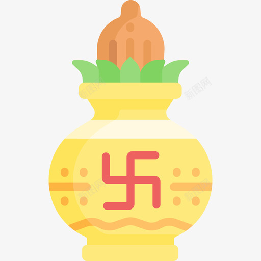 KumbhKalash印度82平坦svg_新图网 https://ixintu.com Kumbh Kalash 印度 平坦