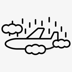 云中飞机风暴中的飞机天气状况风暴云中的飞机高清图片