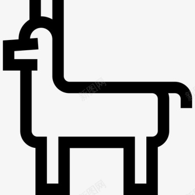 羊驼秘鲁18线性图标