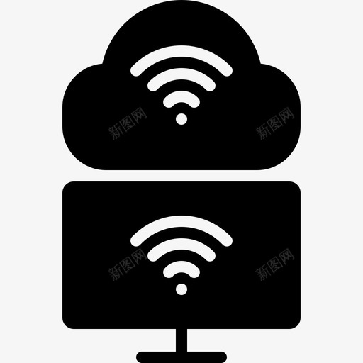 电脑和云wifi热点互联网svg_新图网 https://ixintu.com wifi 电脑 热点 互联网 网络 无线 使用 稳固