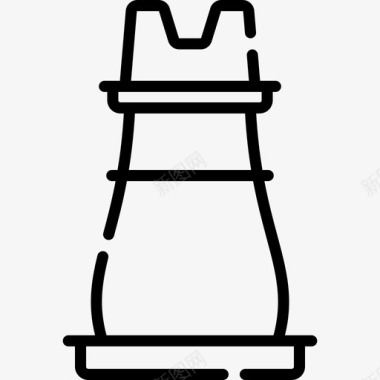 国际象棋数字营销207线性图标