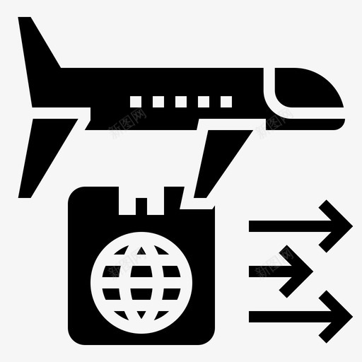 出口航空邮件快递svg_新图网 https://ixintu.com 装运 出口 航空 邮件 快递 国际 glyph1