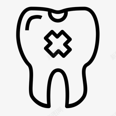 坏牙牙医牙齿图标