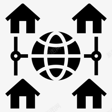 全球连接在家办公104填充图标
