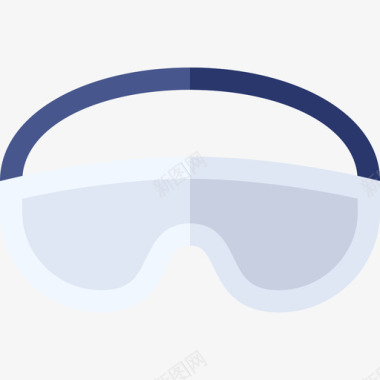 防护眼镜防护罩平板图标
