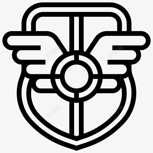 盾牌战斗骑士svg_新图网 https://ixintu.com 盾牌 战斗 骑士 保护 翅膀 游戏 元素