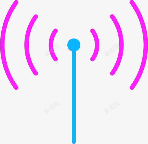 wifi热点多色svg_新图网 https://ixintu.com 多色 wifi 热点 线性 扁平 手绘 简约 精美 圆润 商务