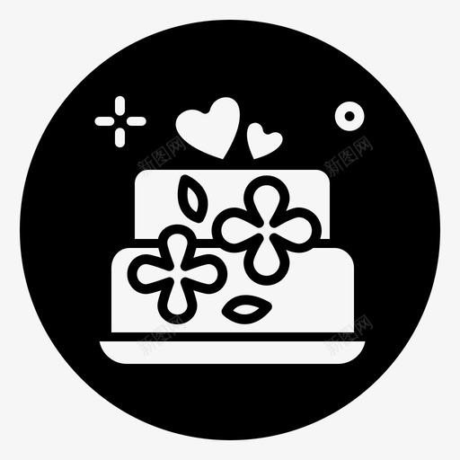 蛋糕生日曲奇svg_新图网 https://ixintu.com 蛋糕 生日 曲奇 食物 婚礼 感恩 第一天 黑色 填充 减去 前面