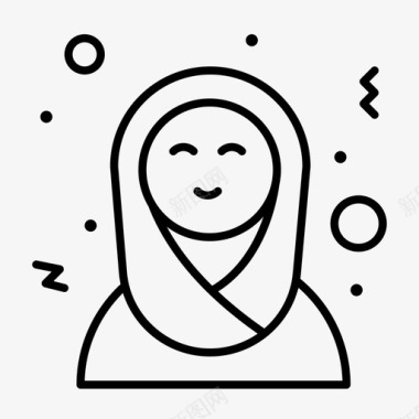 阿拉伯伊斯兰妇女阿拉伯妇女图标