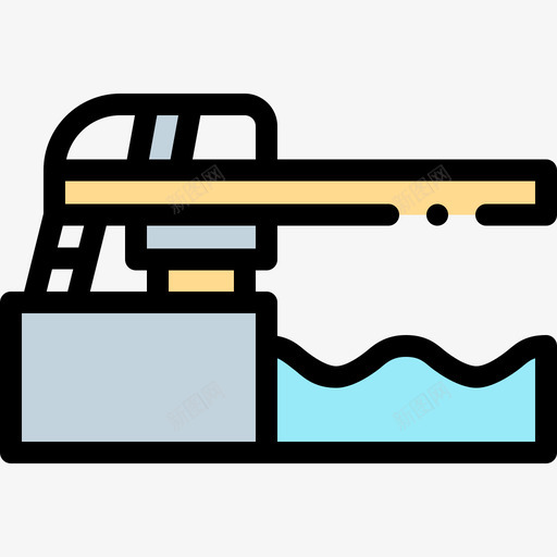 跳水板游泳池44线性颜色svg_新图网 https://ixintu.com 跳水 游泳池 线性 颜色