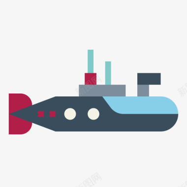 潜艇7号舰扁平图标