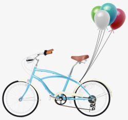 气球自行车透明卡通糖果气球卡通气氛透明素材