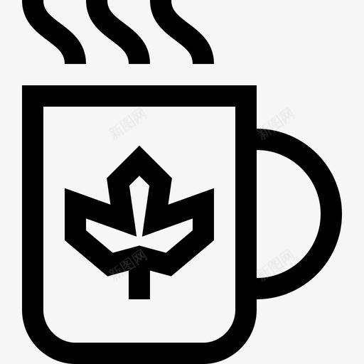咖啡杯加拿大27线性svg_新图网 https://ixintu.com 咖啡杯 加拿大 线性