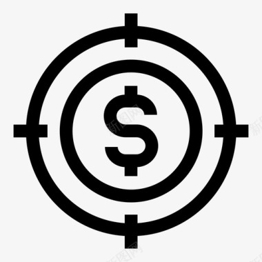 货币目标目标商业图标