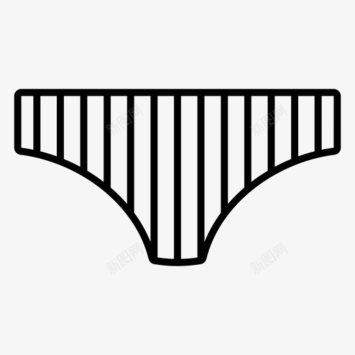条纹内衣内衣裤内裤svg_新图网 https://ixintu.com 条纹 内衣 内裤 内衣裤 女式