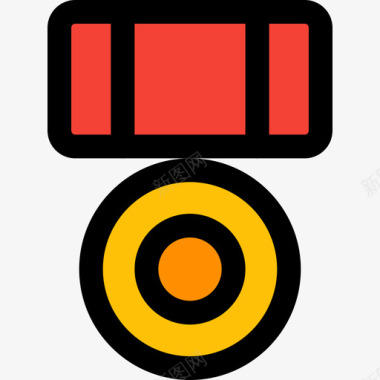 防御徽章22线性颜色图标