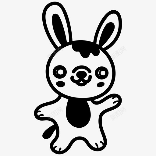 可爱的兔子画兔子可爱的兔子svg_新图网 https://ixintu.com 兔子 可爱 爱的 动物 字形 矢量 矢量图 图标