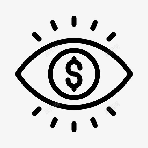 美元眼看营销svg_新图网 https://ixintu.com 美元 搜索引擎 优化 营销 视图 网页 字形