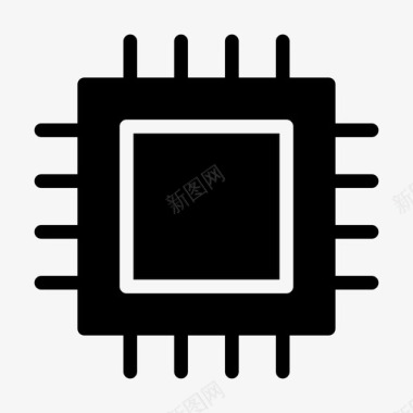 cpu芯片硬件处理器图标