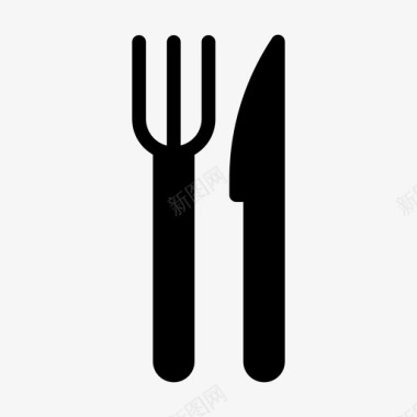 叉子刀厨房勺子图标