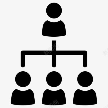 管理层次结构组织图标