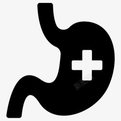 胃胃肠健康医疗图标