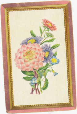 欧式奢华古典复古相框纹理花卉照片手账装饰图案40欧素材