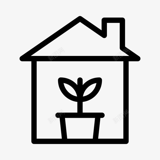 室内植物绿色家居svg_新图网 https://ixintu.com 室内 植物 绿色 家居 自然 工业 建筑 字形