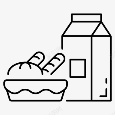 烘焙产品食品食品篮图标